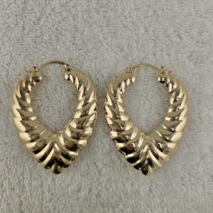 90's Gold heart shape earrings Lg